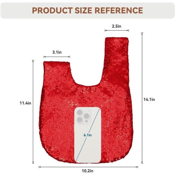 Sequin Evening Wristlet Bag Glitter Clutch Purse  Sparkly Party Pouch for Women - Picture 4 of 8